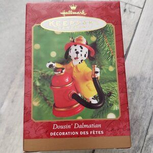 NWT - 2000 Dousin' Dalmatian, Fire Fighter - Hallmark Keepsake Ornament